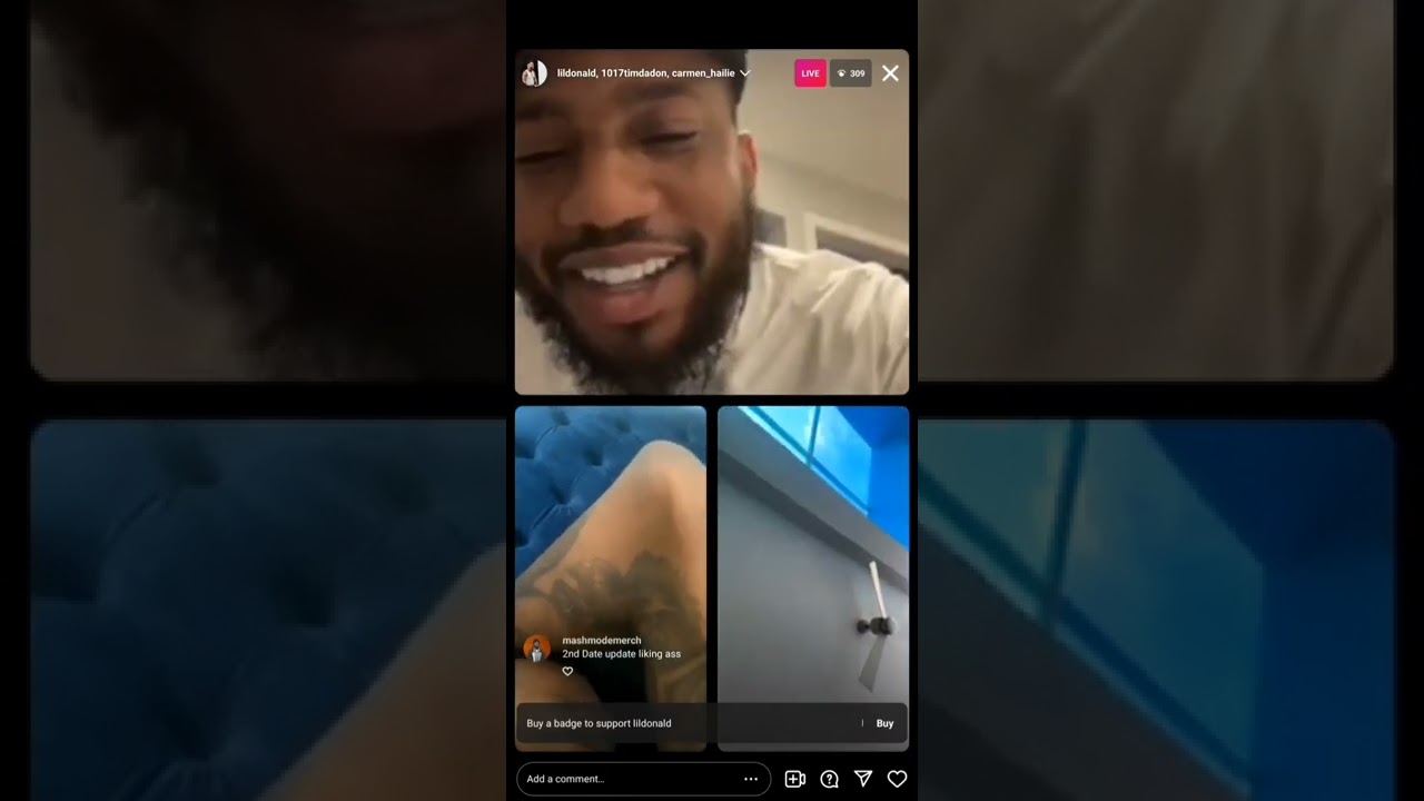 1017 Tim Da Don and Lil Donald hangin' on IG live. 🥂