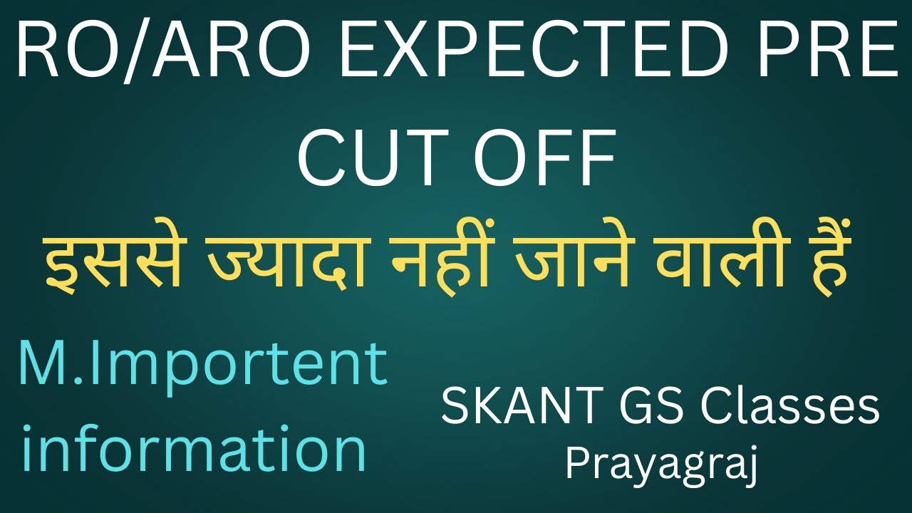 RO/ARO EXPECTED PRE CUT OFF.M.Importent Information #education