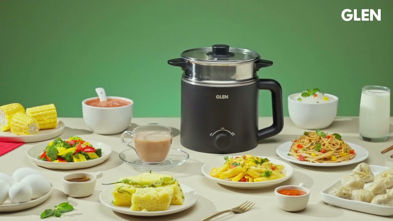 Multi Cook Kettle with Steamer, egg rack 1.5 L, 2 temperature setting - Boil, Steam & Cook (9016)