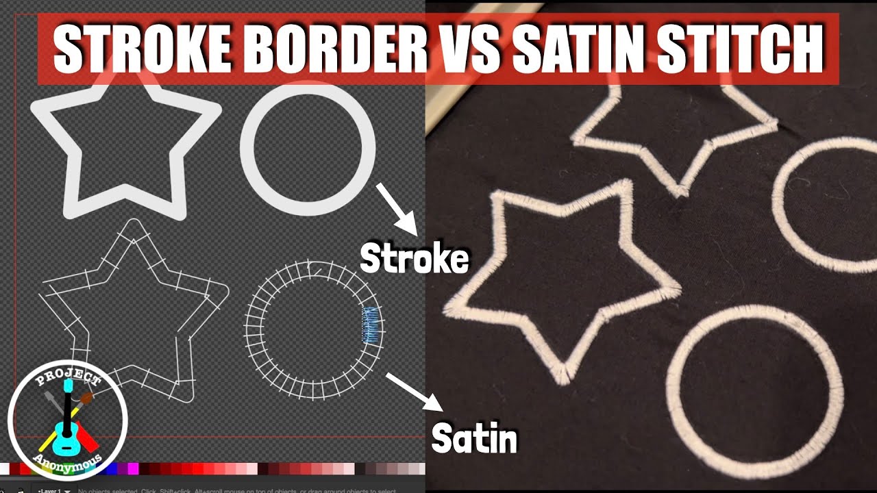 How to Create a Satin Stitch + Difference between Stroke & Satin in Inkscape/Ink/Stitch