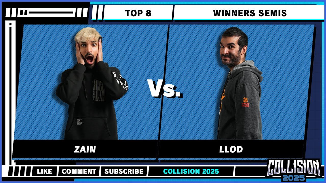Collision 2025 - Zain (Marth) vs Llod (Peach) - Top 8 - Winners Semis - Super Smash Bros Melee