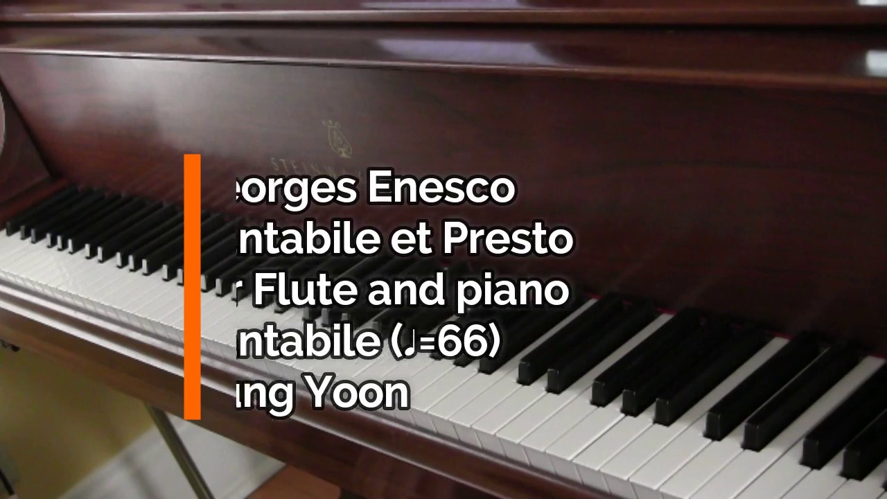 Piano Part - Enesco, Cantabile et Presto for Flute and Piano, Cantabile, ♩=66