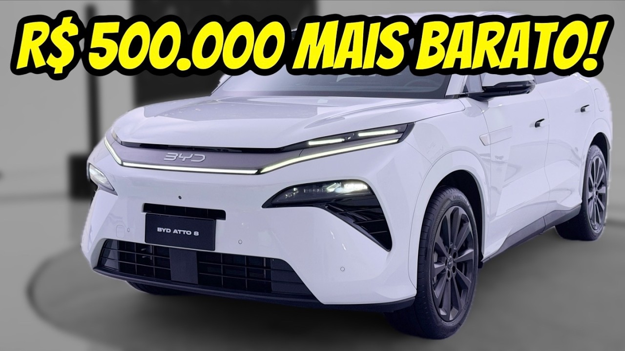 NOVO BYD ATTO 8 - R$ 500 MIL MAIS BARATO que BMW e MERCEDES e MAIS LUXUOSO! LANÇAMENTO AGORA!
