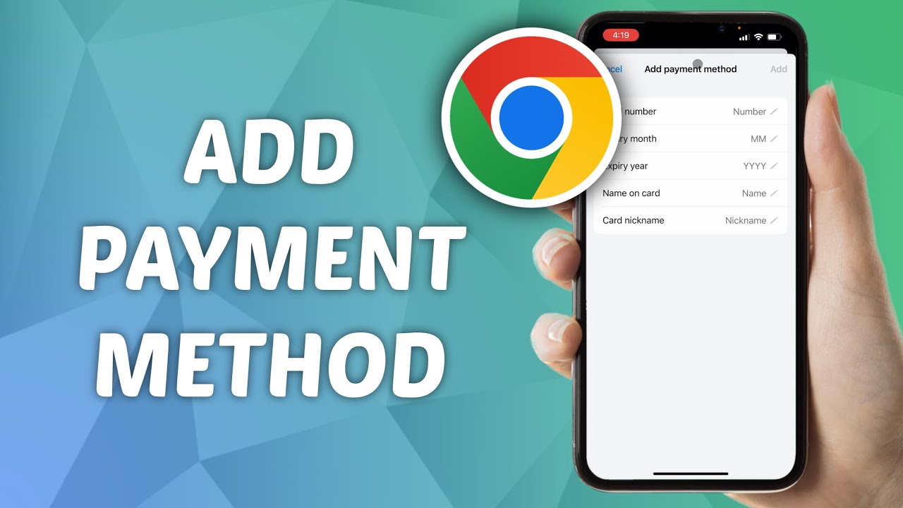 How to Add Payment Method in Google Chrome