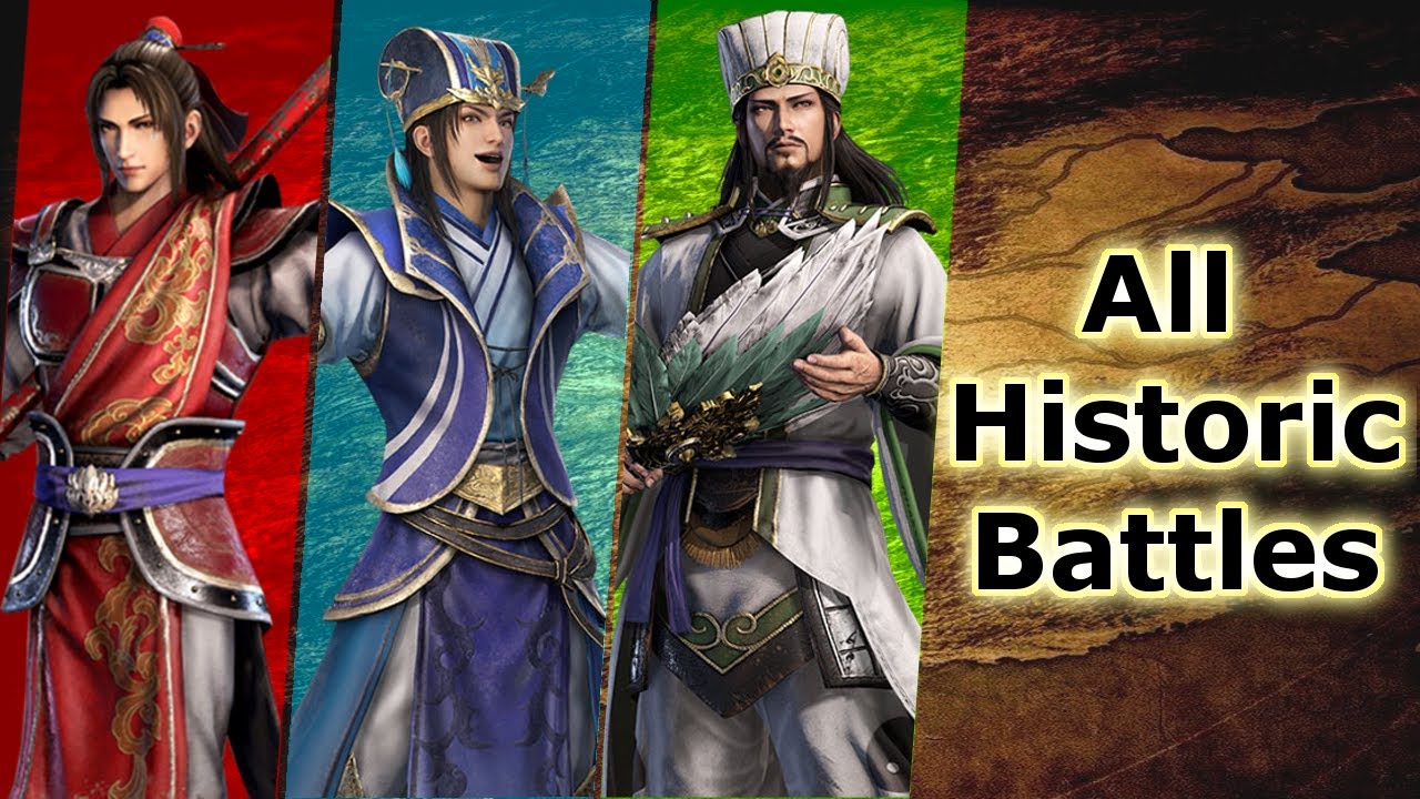 Dynasty Warriors 9 Empires - All Historic Battles (In-Game Cutscenes, Boss Battle, Win Outcome)