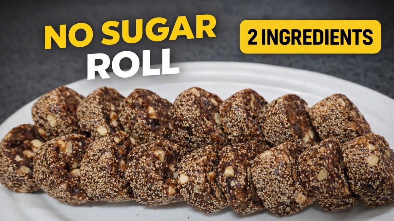 Just 2 Ingredients Healthy Roll | No Sugar No Cook 😍
