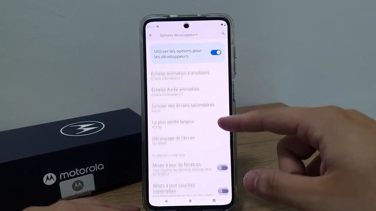 Comment masquer l'encoche du Moto G50