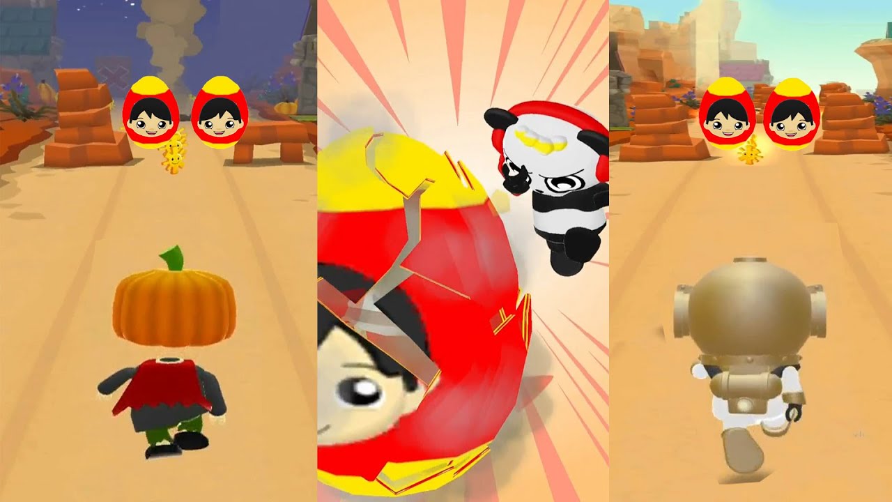 TAG WITH RYAN FUNNY FALLS DOWN WITH JACK RYAN VS ATLANTIS GEAR RYAN DOUBLE EGG SURPRISE GAMEPLAY
