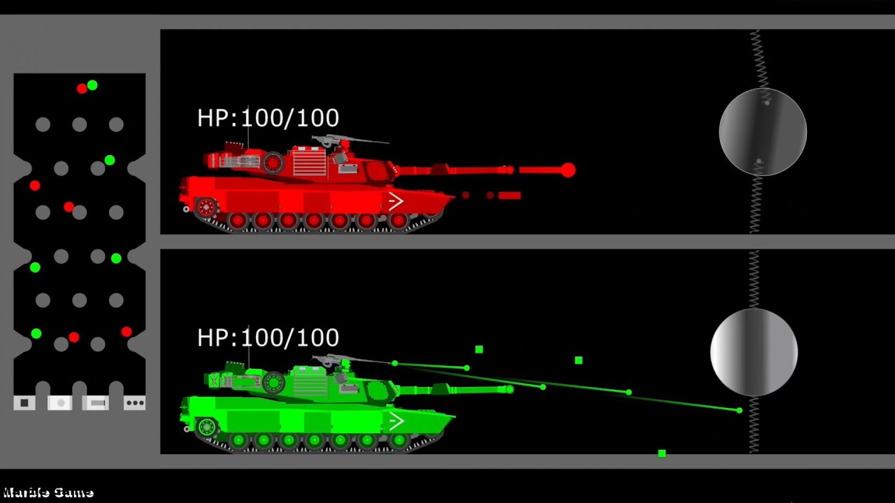 Tank Battle 03 - Marble Race in Algodoo