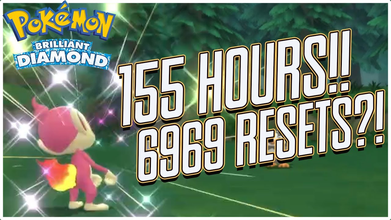 LIVE SHINY STARTER CHIMCHAR AFTER 155 HOURS 6969 RESETS! (Pokemon Brilliant Diamond & Shining Pearl)