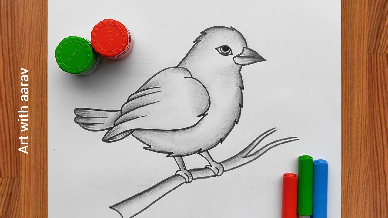Very Easy Bird 🕊️ Drawing || Easy drawing || How To Draw a Bird || Drawing || Art with aarav 