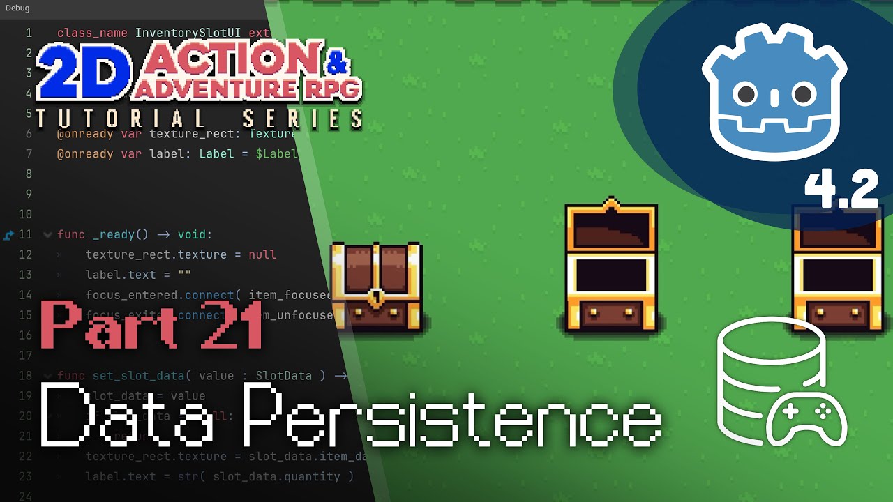 Persistent Data // E21 // Make a 2D Action & Adventure RPG in Godot 4