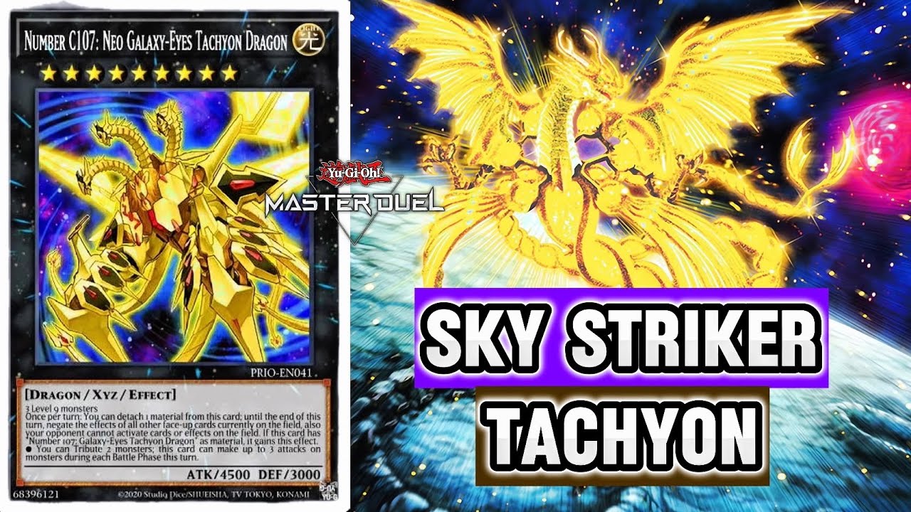 SKY STRIKER TACHYON OTK Deck, Numeron Dragon +25000 ATK & Tachyon Dragon Crushing Meta [Master Duel]