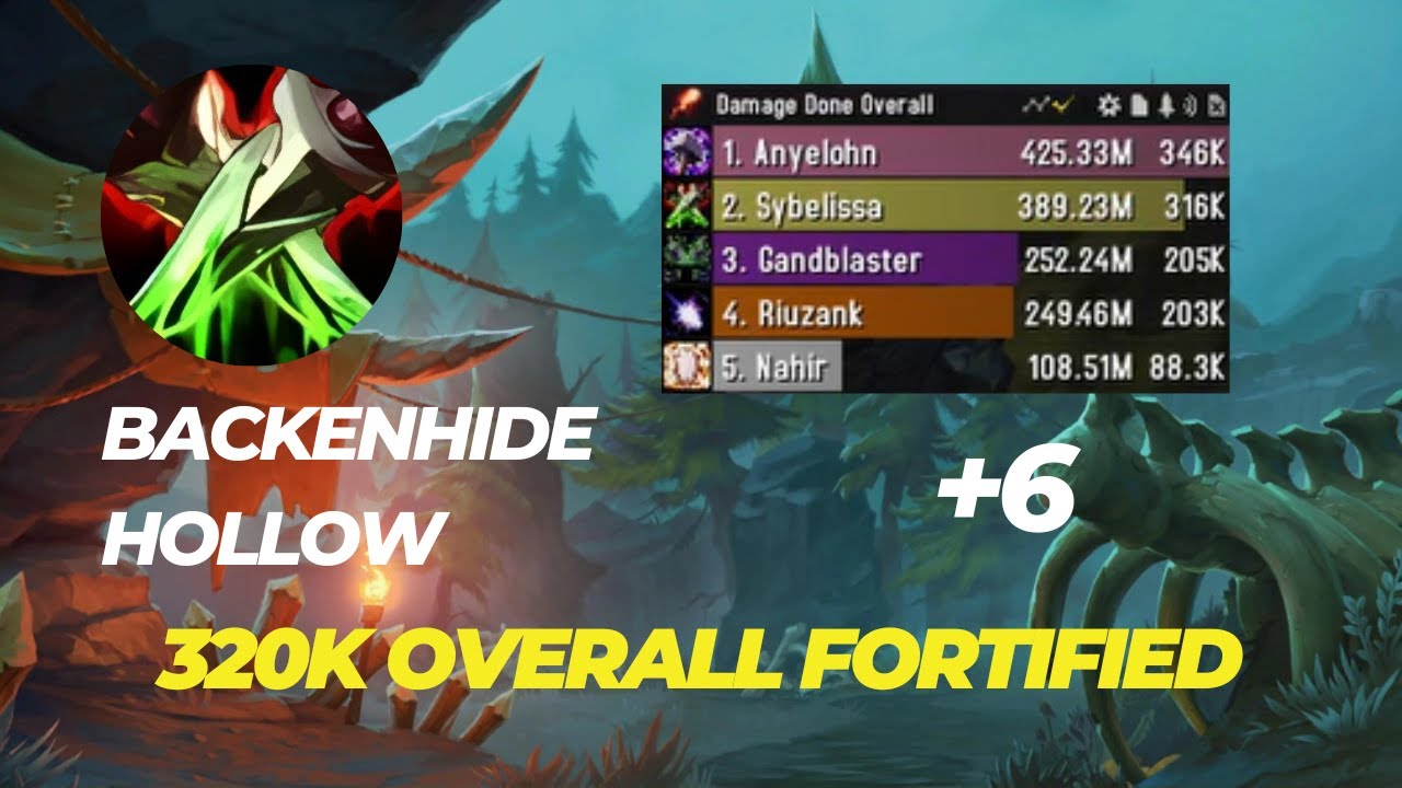 +6 Backenhide Hollow Assassination rogue POV 320k overall Dragonflight 10.2.7 season 4