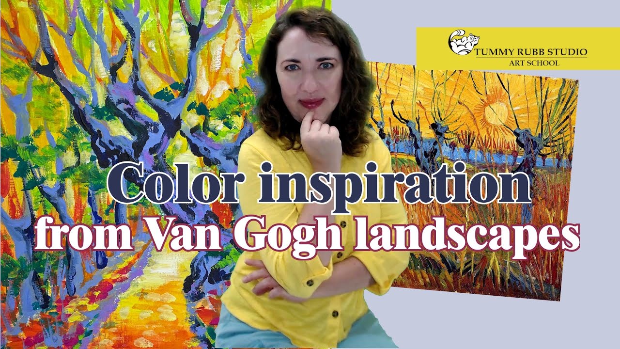 How to use Van Gogh masterpieces for color inspiration: gouache landscape tutorial