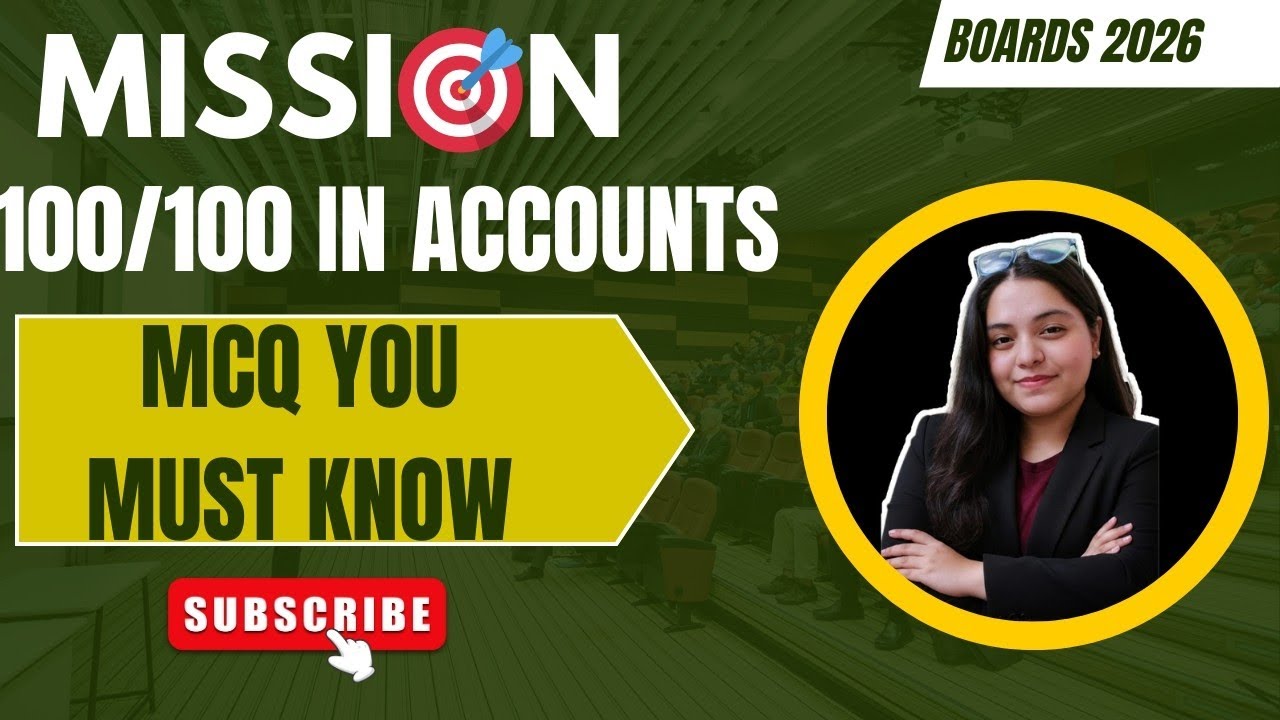 Mission 100/100 Boards 📚 | MCQs You MUST Know 💯 | Class 12 Commerce