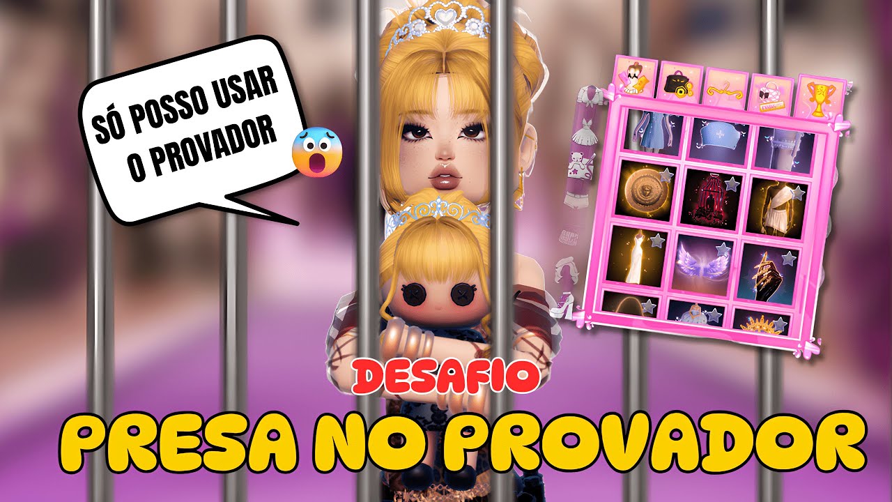 JOGANDO DRESS TO IMPRESS mas EU NÃO POSSO SAIR DO PROVADOR!  DESAFIO IMPOSSÍVEL no ROBLOX!