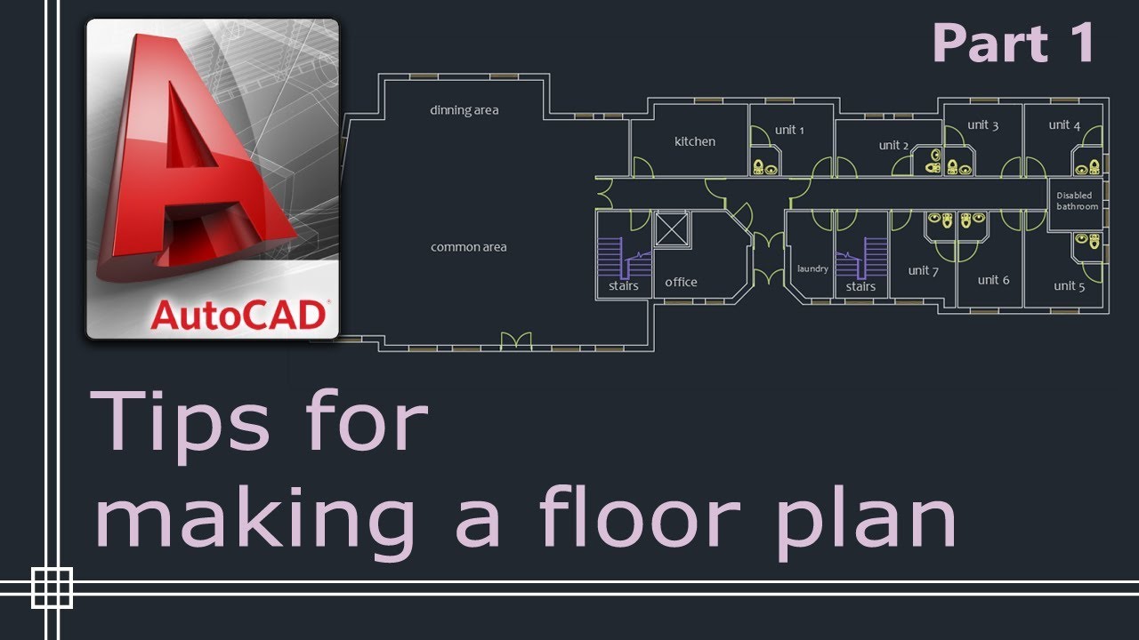 Autocad 2019 - Tutorial for beginners (tips do draw a floor plan) - Part 1