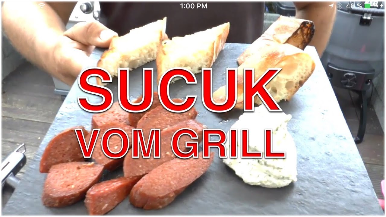 Gegrillte Sucuk mit Fladenbrot und Knoblauchcreme --- Klaus grillt