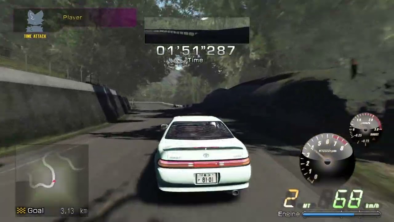 Usui Pass decent run (steering wheel)