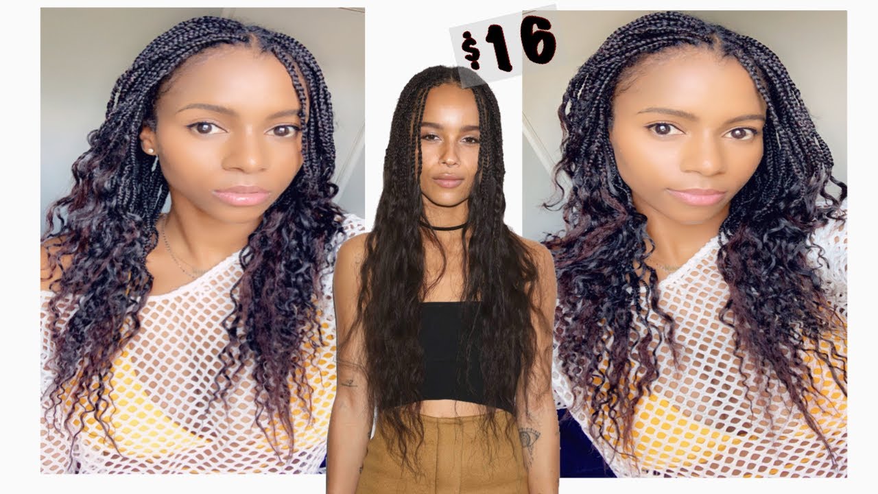 ✨How To| Zoe Kravitz Inspired| Knotless| Box Braids| Freetress beach curl