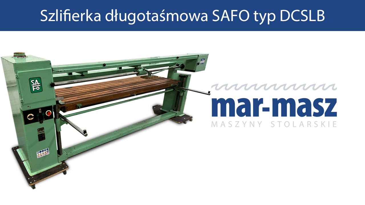 Szlifierka długotaśmowa SAFO typ DCSLB - Mar-Masz | Woodworking