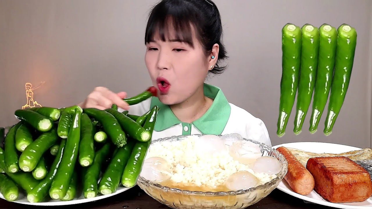 мукбанг, пряный, горячий перец. АСМР.
