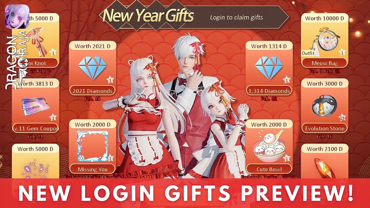 FREE Login Gifts: Backwear, Footprint, Headwear, Avatar, Frame, etc. + Mall Updates 🧧 | Dragon Raja