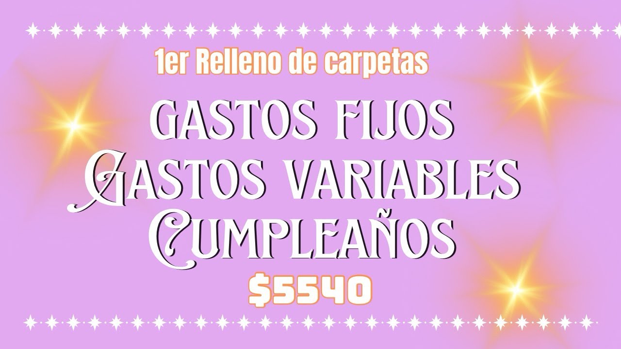 Mi 1er Relleno 2026 / $5540 de presupuesto / nuevos sobres 