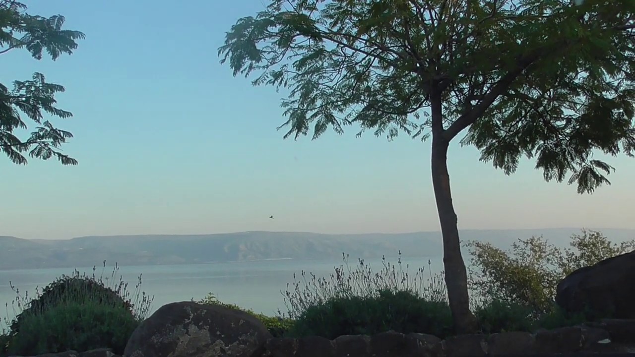 Sea of Galilee overlook from Mount of Beatitude - Short Movie
