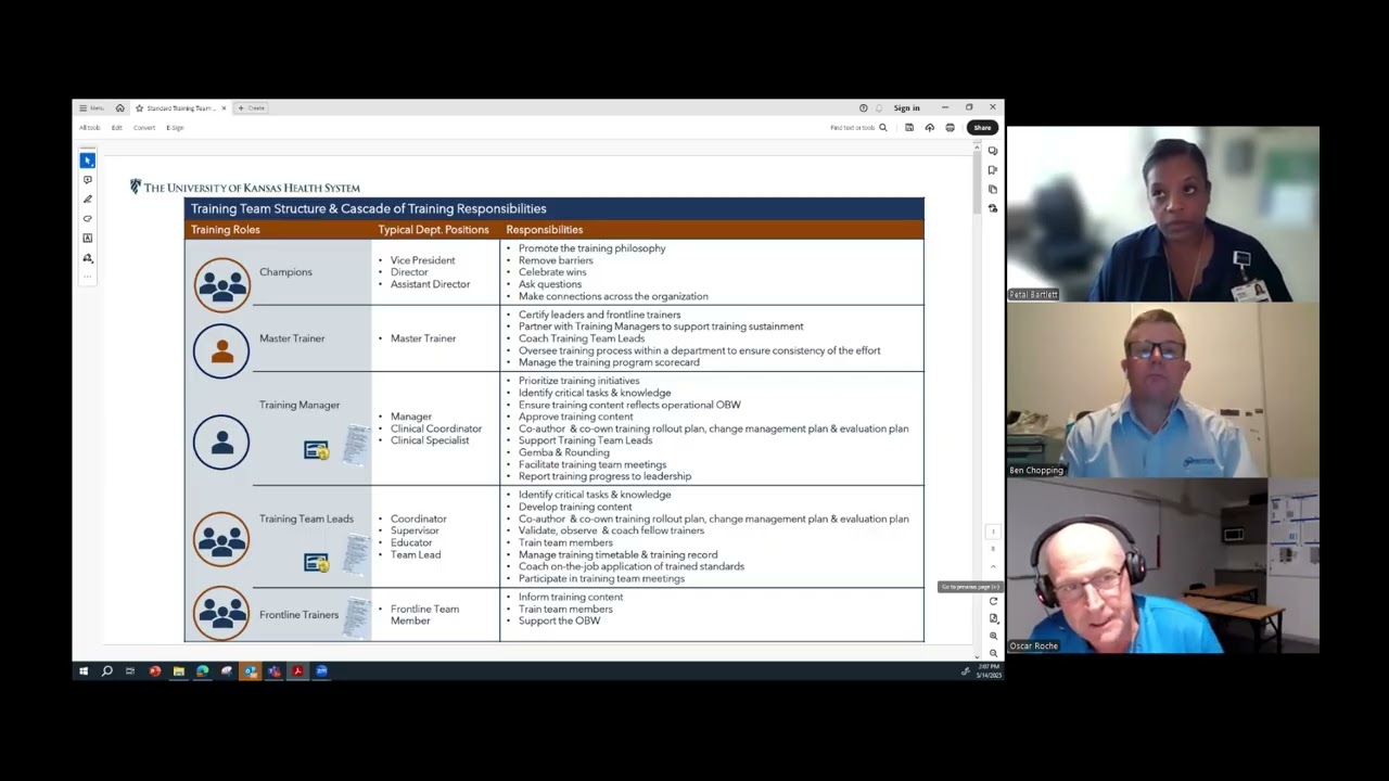 Supporting a ‘Job Instruction Training System’ Does it get much better than this? --Petal Bartlett