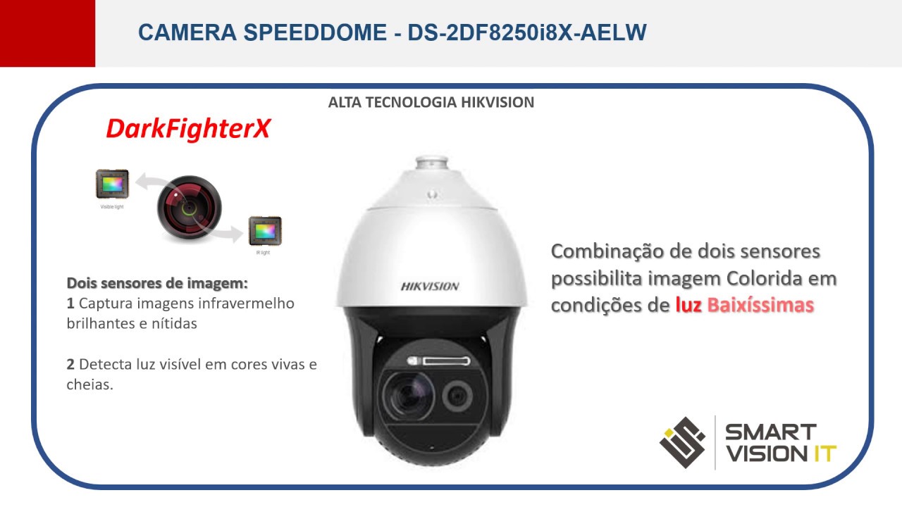 DS-2DF8250i8X-AELW - HikVision - Camera zoom 50 vezes, Iluminador para 800 m
