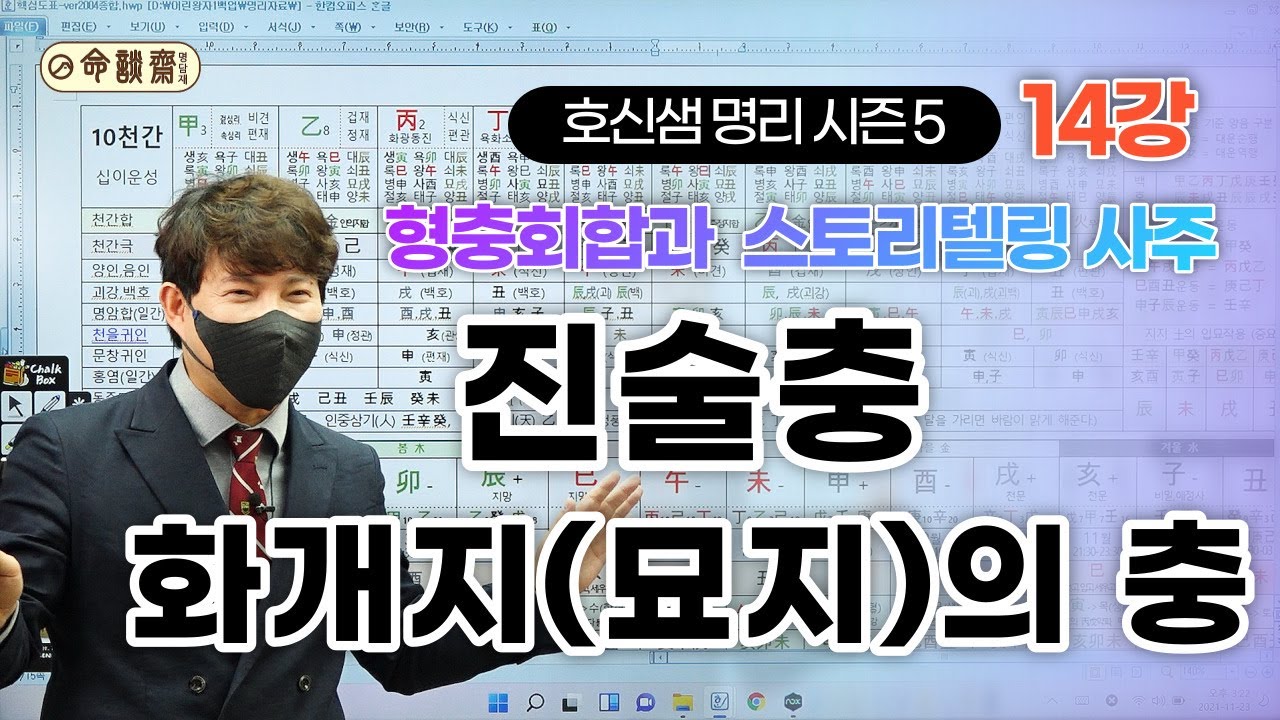 호신샘 명리 형충회합(14강) 진술충 화개지(묘지)의 충, 외면심리와 내면심리가 다른 복잡다단한 충
