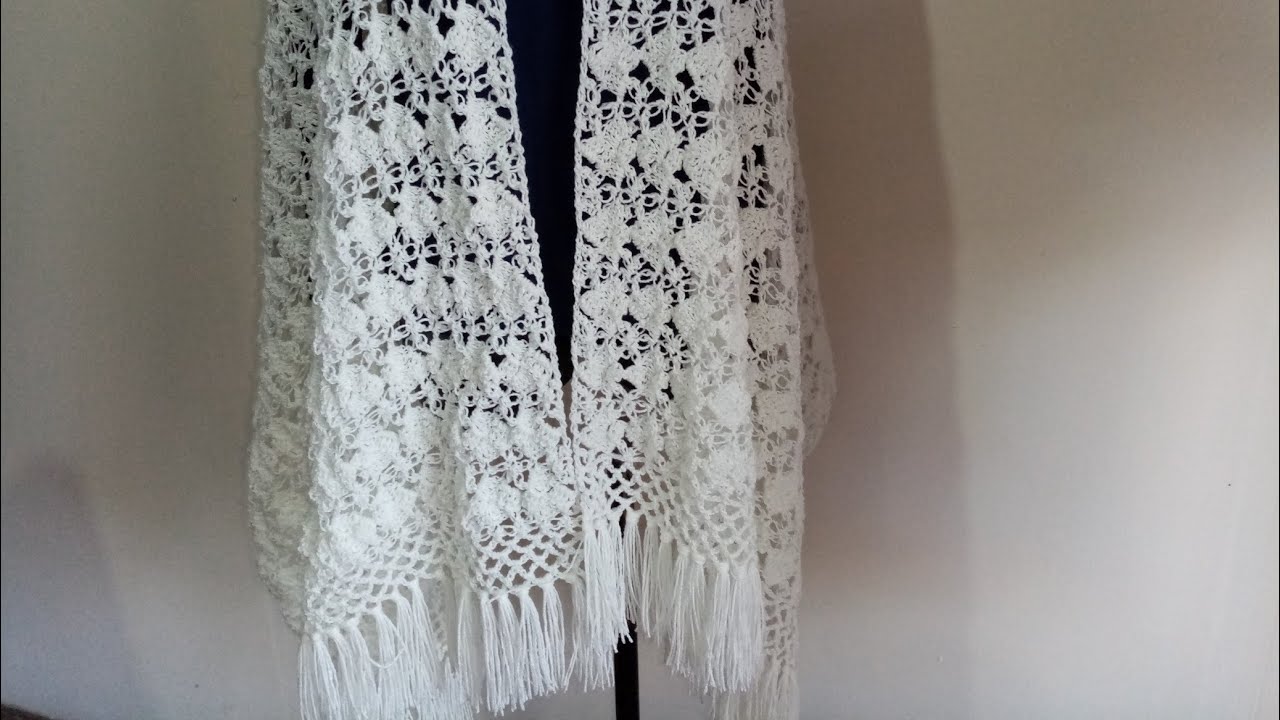 Rebozo puntada encaje a crochet