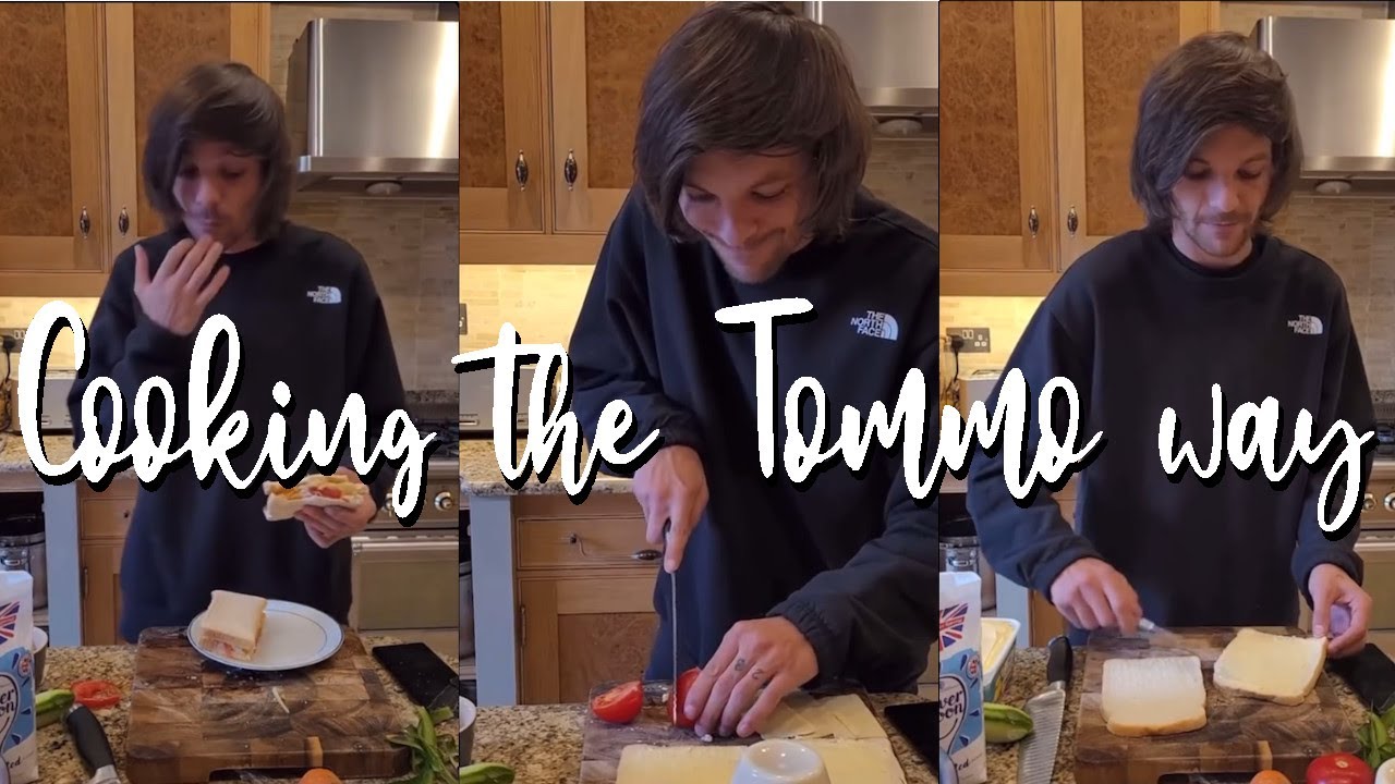 Louis Tomlinson cooking fish finger butty with Full Time Meals - but it's edited