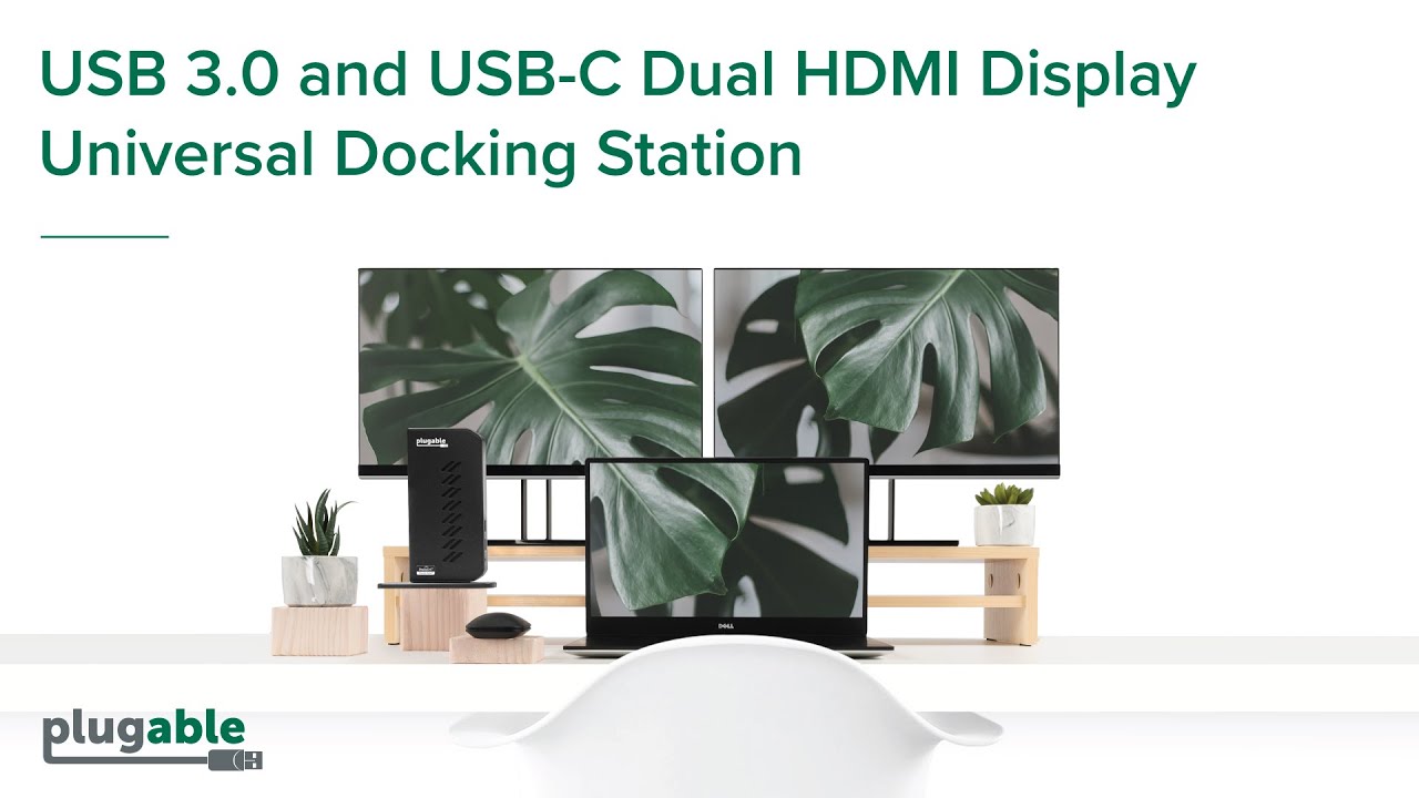 Plugable USB 3.0 and USB-C Universal Laptop Docking Station