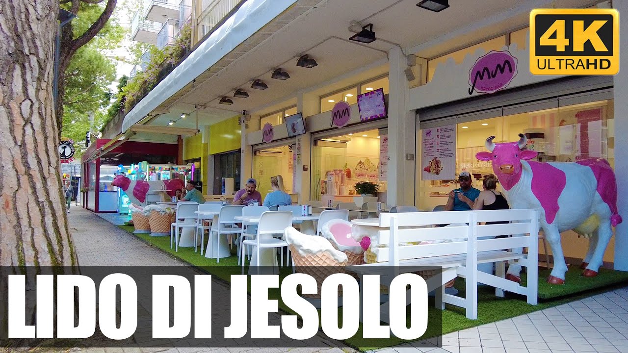 LIDO DI JESOLO | Strada principale | 4K Virtual Walking Tour | ASMR