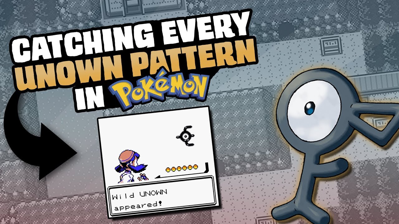 HOW EASILY CAN YOU CATCH EVERY LETTER OF UNOWN (IN EVERY GAME)?