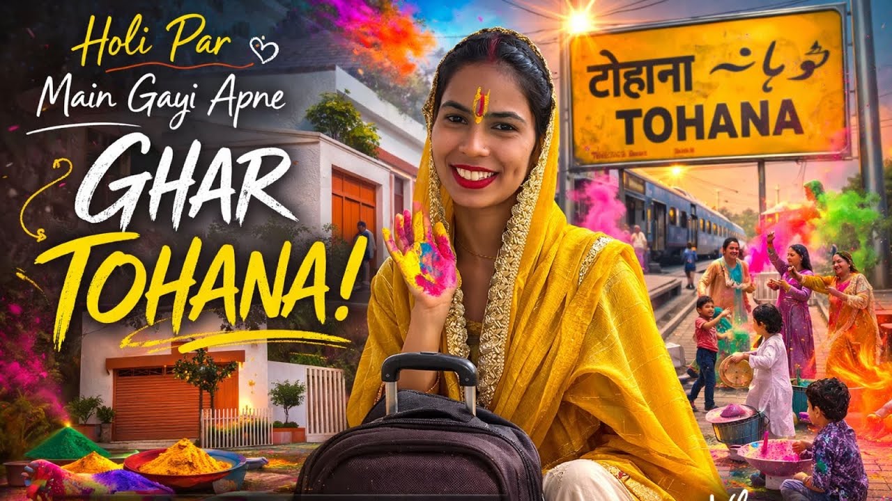मैं मेरी 1st होली पर गई अपने घर Tohana🥰❤️