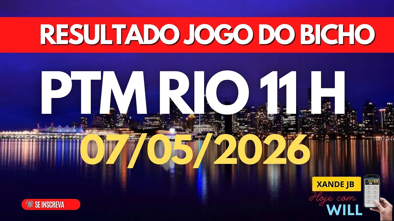 Resultado do jogo do bicho ao vivo PTM RIO 09HS dia 07/05/2026 - Quinta - Feira