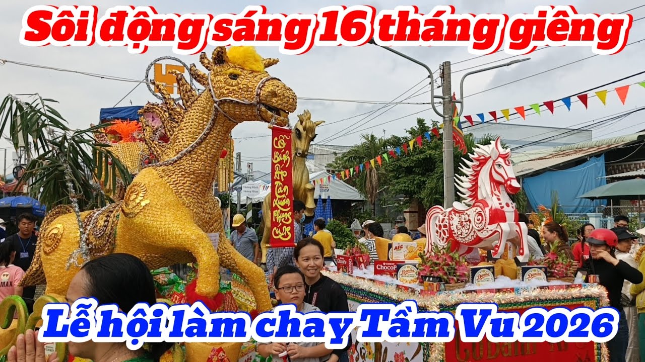 Sôi động sáng 16 tháng giêng tại lễ hội làm chay 2026