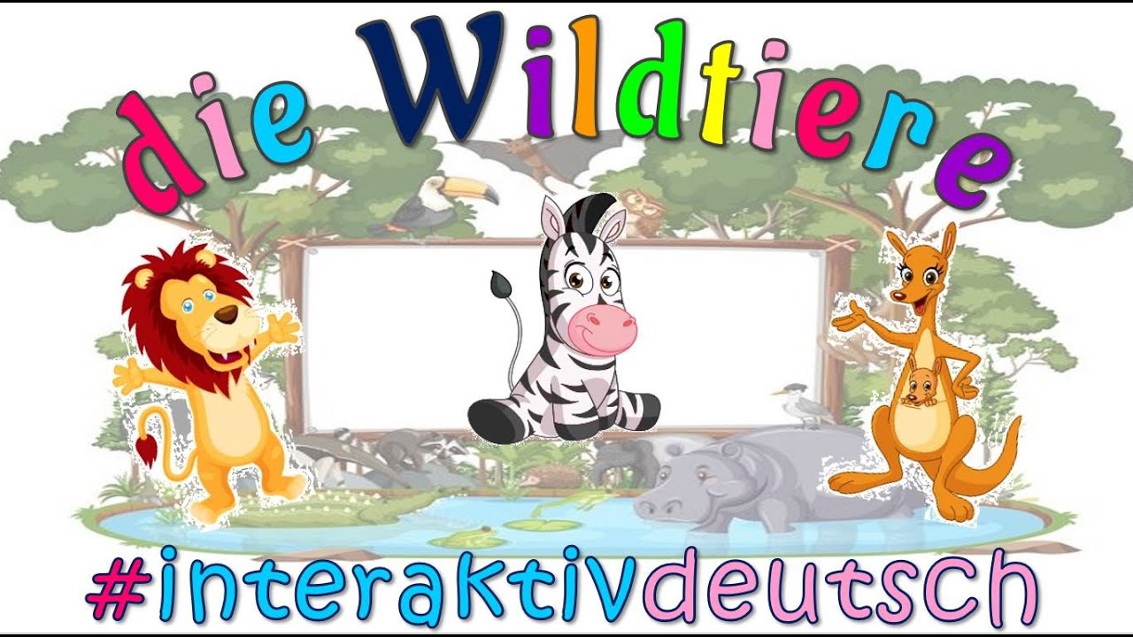 At the Zoo | Die Wildtiere | Deutsch lernen |  PDF Test !Learn Wild Animals in German!