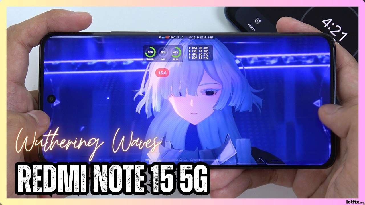 REDMI NOTE 15 5G Wuthering Waves Gaming Test | Snapdragon 6 Gen 3 Performance