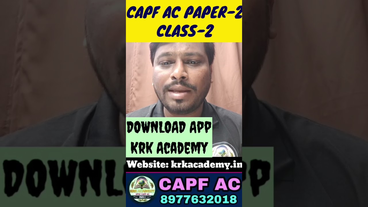 Capf Ac Paper 2 Essay Class-2 Themes | Krk Academy Online Classes | 