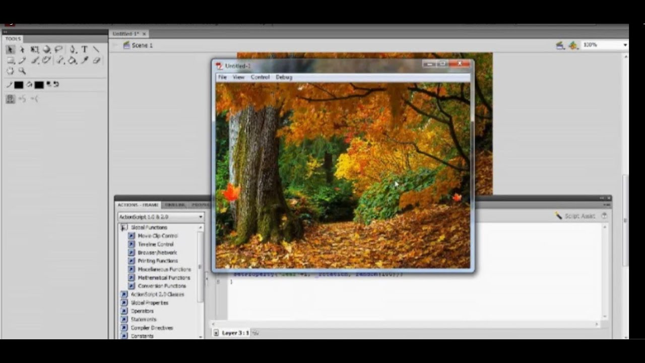 Create Falling Leaves In Flash