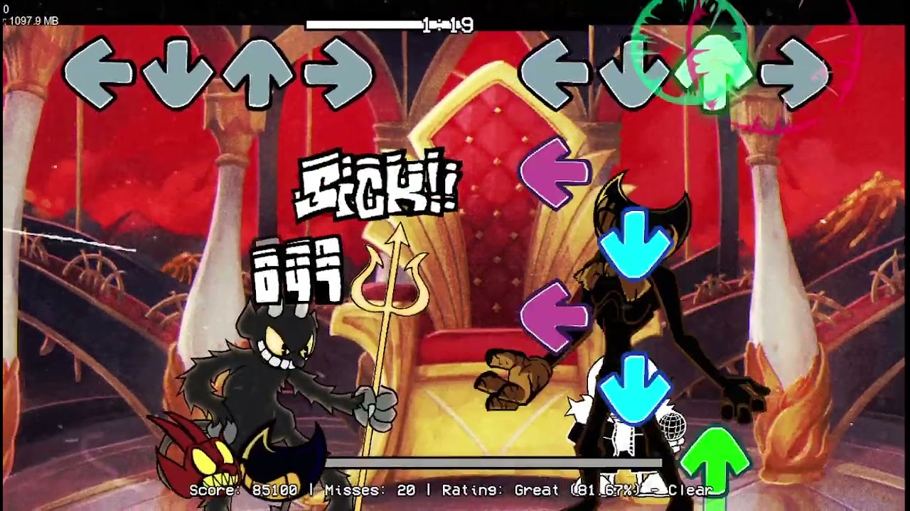 Welcome Back Bendy! Satanic Funkin' x Last Reel But I charted it.