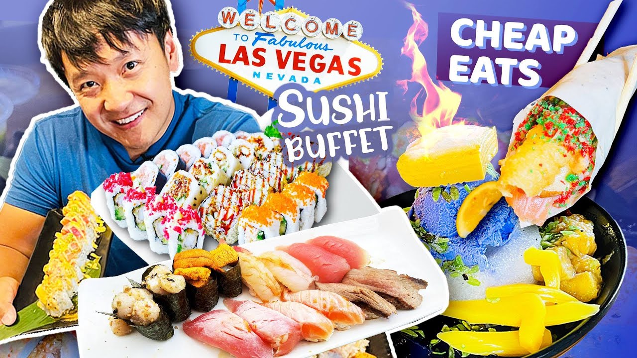 All You Can Eat SUSHI & CHEAP EATS in Las Vegas | $6 Udon Noodles!