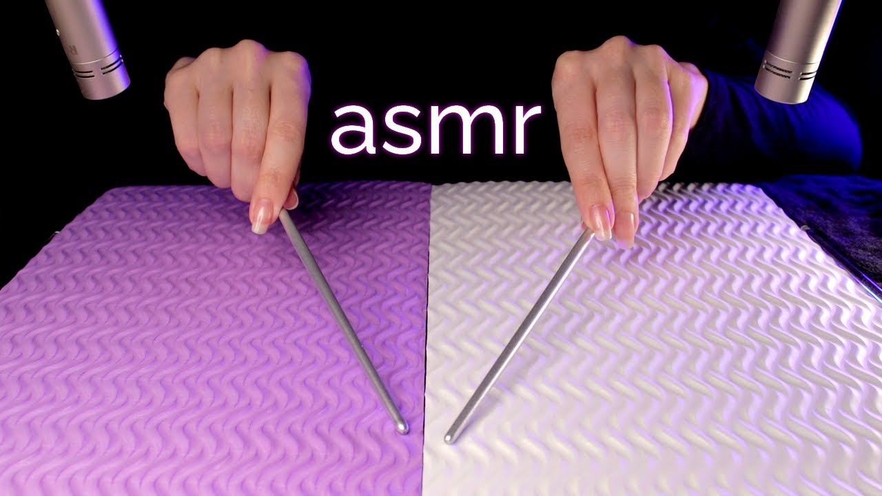 [ASMR] Wavy Textured Foam Tracing - with Fingertips, Brush, and Rods (NO TALKING)
