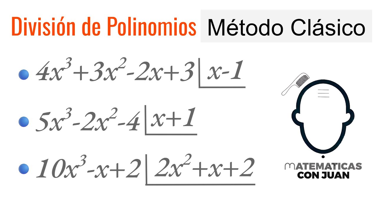 Aprende la división de polinomios. Método clásico. Matemáticas básicas🔢
