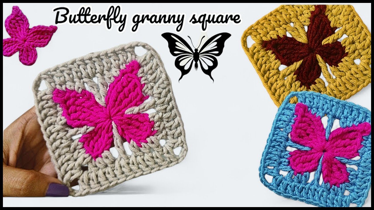 FREE TUTORIAL 👉Realistic and Cool Crochet Granny square Butterfly🦋🦋Tutorial For beginners @sara1111